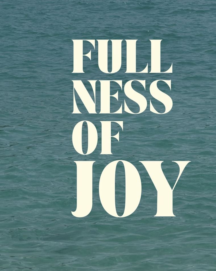 Fullness of Joy, painted over water